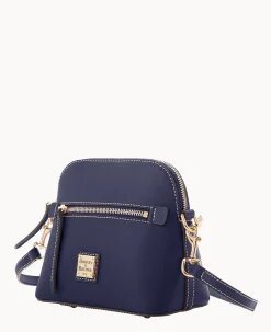 Dooney & Bourke The Saffiano Collection|Textured Leather<Saffiano Domed Crossbody Marine