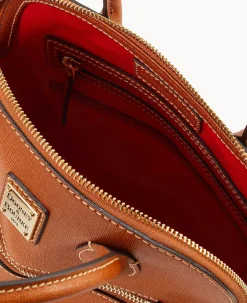 Dooney & Bourke The Saffiano Collection|Textured Leather<Saffiano Domed Satchel Natural