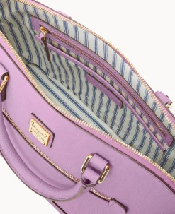 Dooney & Bourke The Saffiano Collection|Ready For the Getaway<Saffiano Domed Zip Satchel Light Mauve