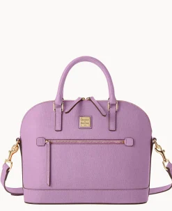 Dooney & Bourke The Saffiano Collection|Ready For the Getaway<Saffiano Domed Zip Satchel Light Mauve