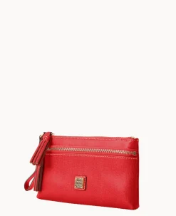 Dooney & Bourke The Saffiano Collection|Grab and Go<Saffiano Double Zip Wristlet Tomato