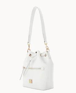 Dooney & Bourke The Saffiano Collection|Ready For the Getaway<Saffiano Drawstring Off White
