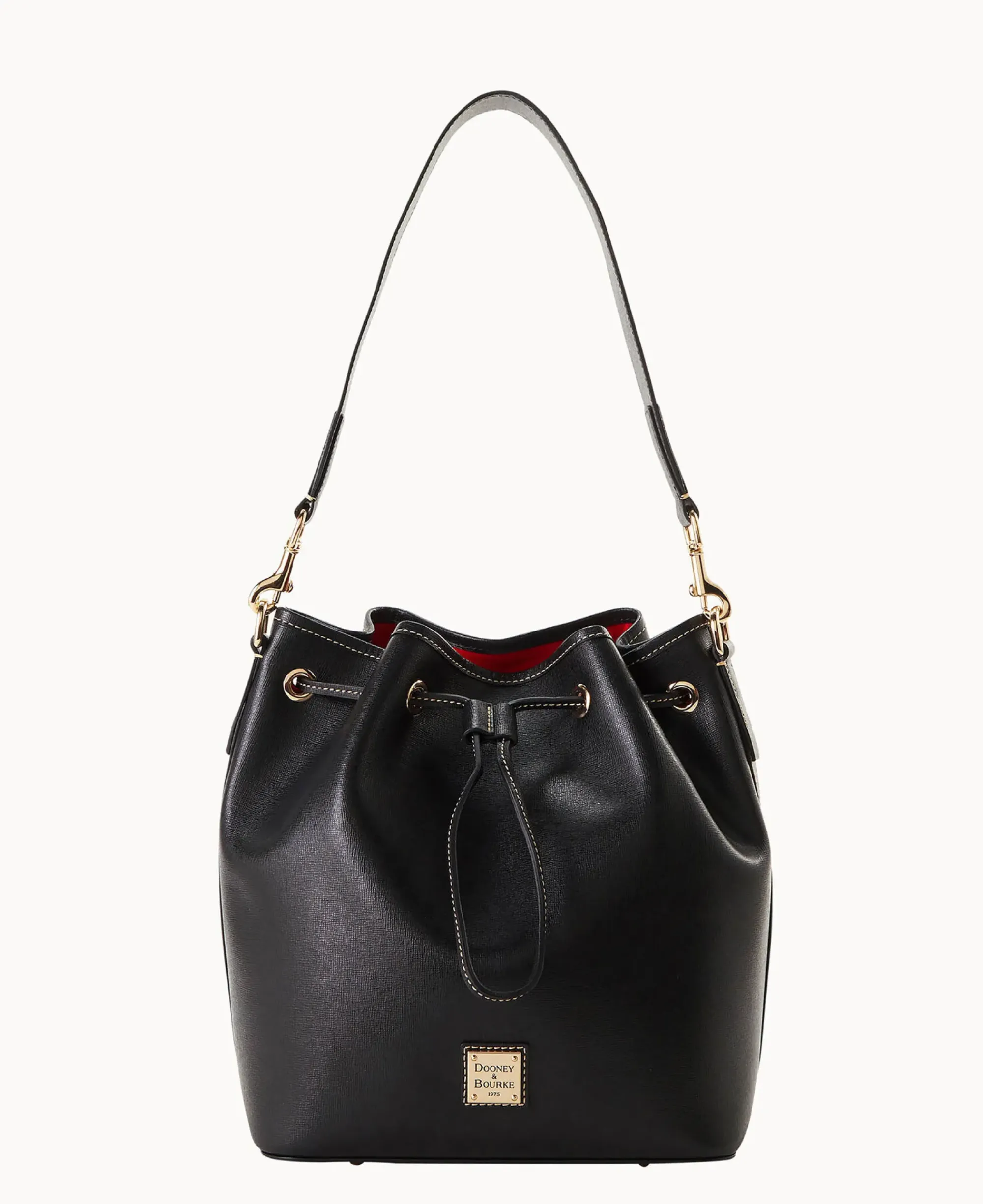 Dooney & Bourke The Saffiano Collection|Textured Leather<Saffiano Drawstring Black