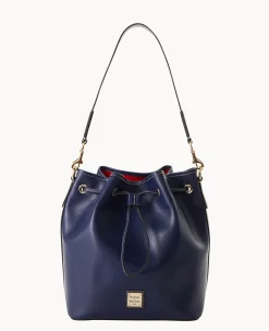 Dooney & Bourke The Saffiano Collection|Textured Leather<Saffiano Drawstring Marine