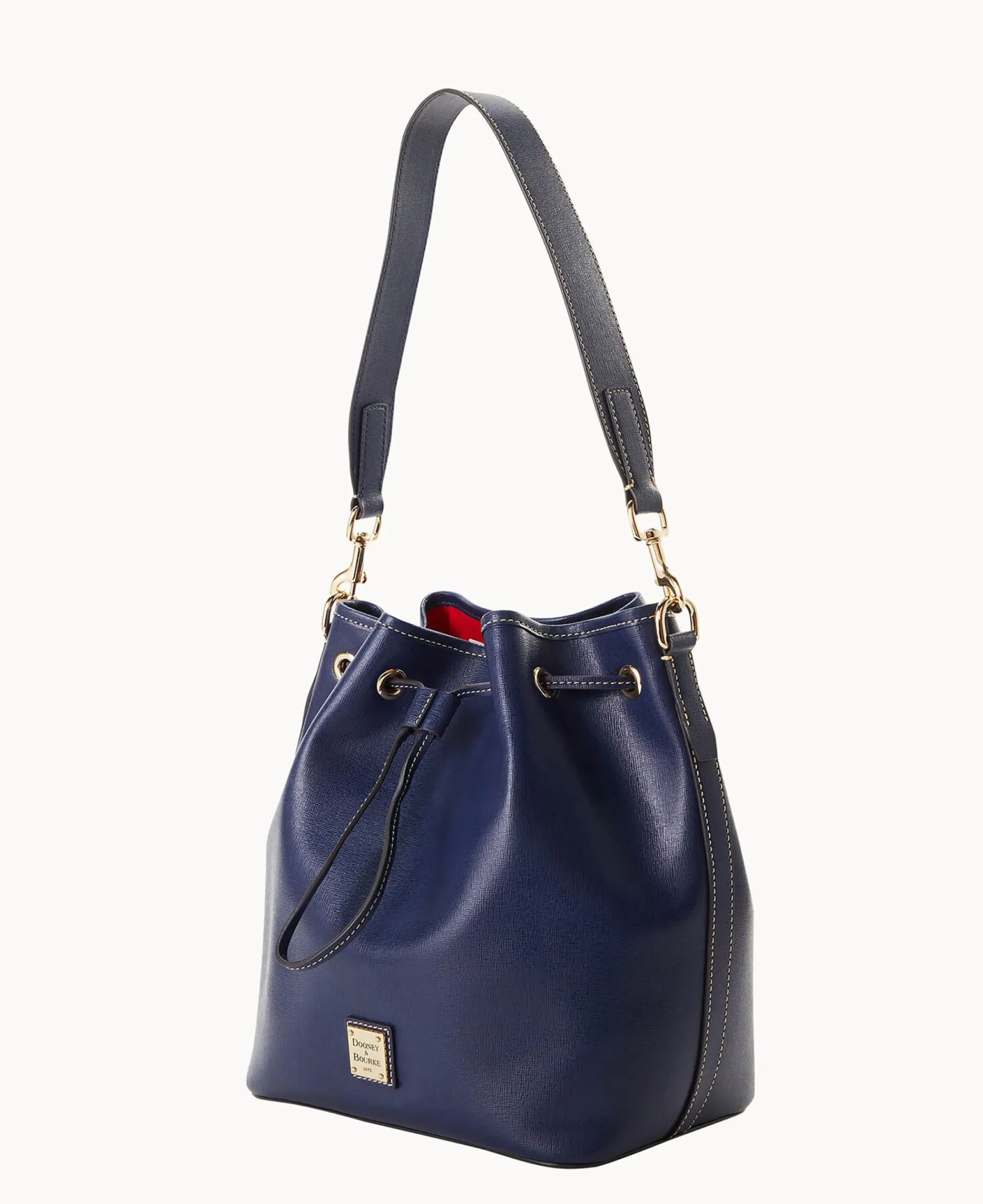 Dooney & Bourke The Saffiano Collection|Textured Leather<Saffiano Drawstring Marine