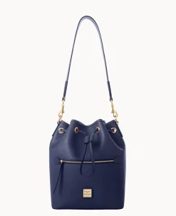 Dooney & Bourke The Saffiano Collection|Ready For the Getaway<Saffiano Drawstring Marine