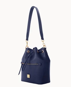 Dooney & Bourke The Saffiano Collection|Ready For the Getaway<Saffiano Drawstring Marine