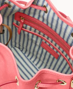 Dooney & Bourke The Saffiano Collection|Ready For the Getaway<Saffiano Drawstring Bubble Gum