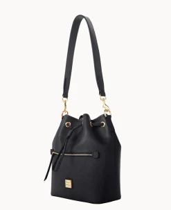 Dooney & Bourke The Saffiano Collection|Ready For the Getaway<Saffiano Drawstring Black