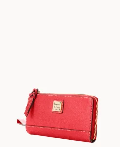 Dooney & Bourke The Saffiano Collection|Grab and Go<Saffiano Folded Zip Wristlet Tomato