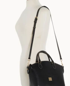 Dooney & Bourke The Saffiano Collection|Textured Leather<Saffiano Geena Satchel Black