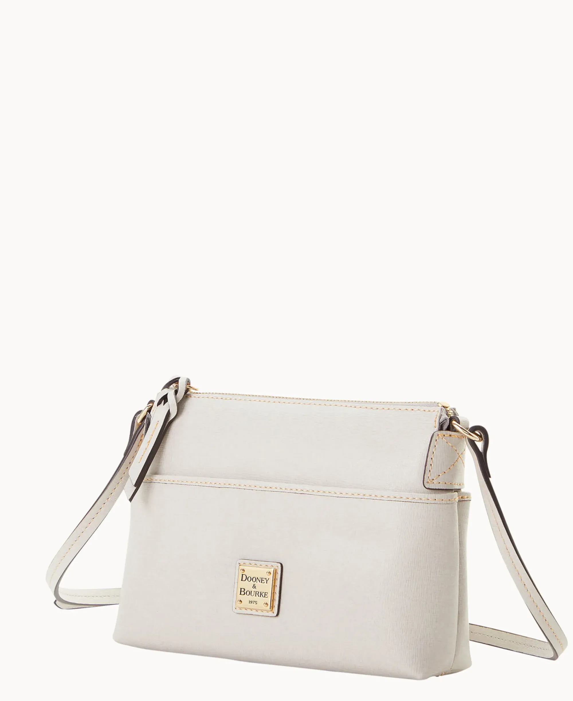 Dooney & Bourke The Saffiano Collection|Textured Leather<Saffiano Katie Crossbody Ecru