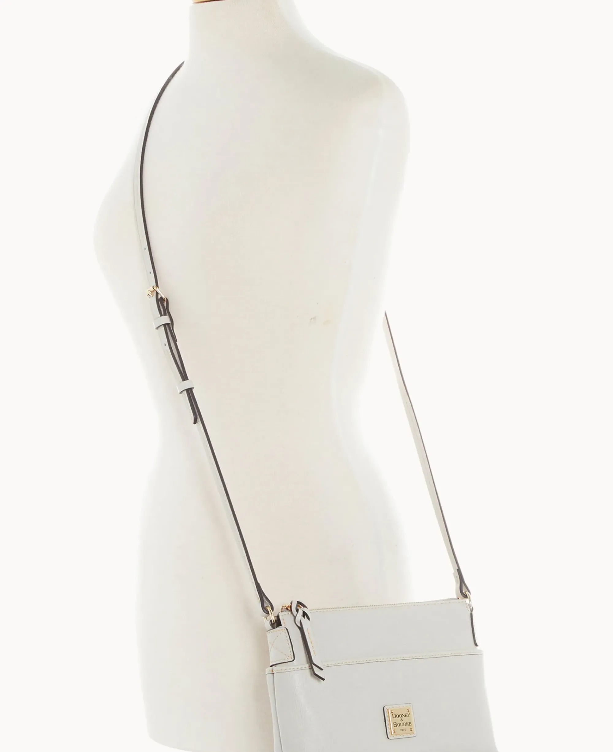 Dooney & Bourke The Saffiano Collection|Textured Leather<Saffiano Katie Crossbody Ecru