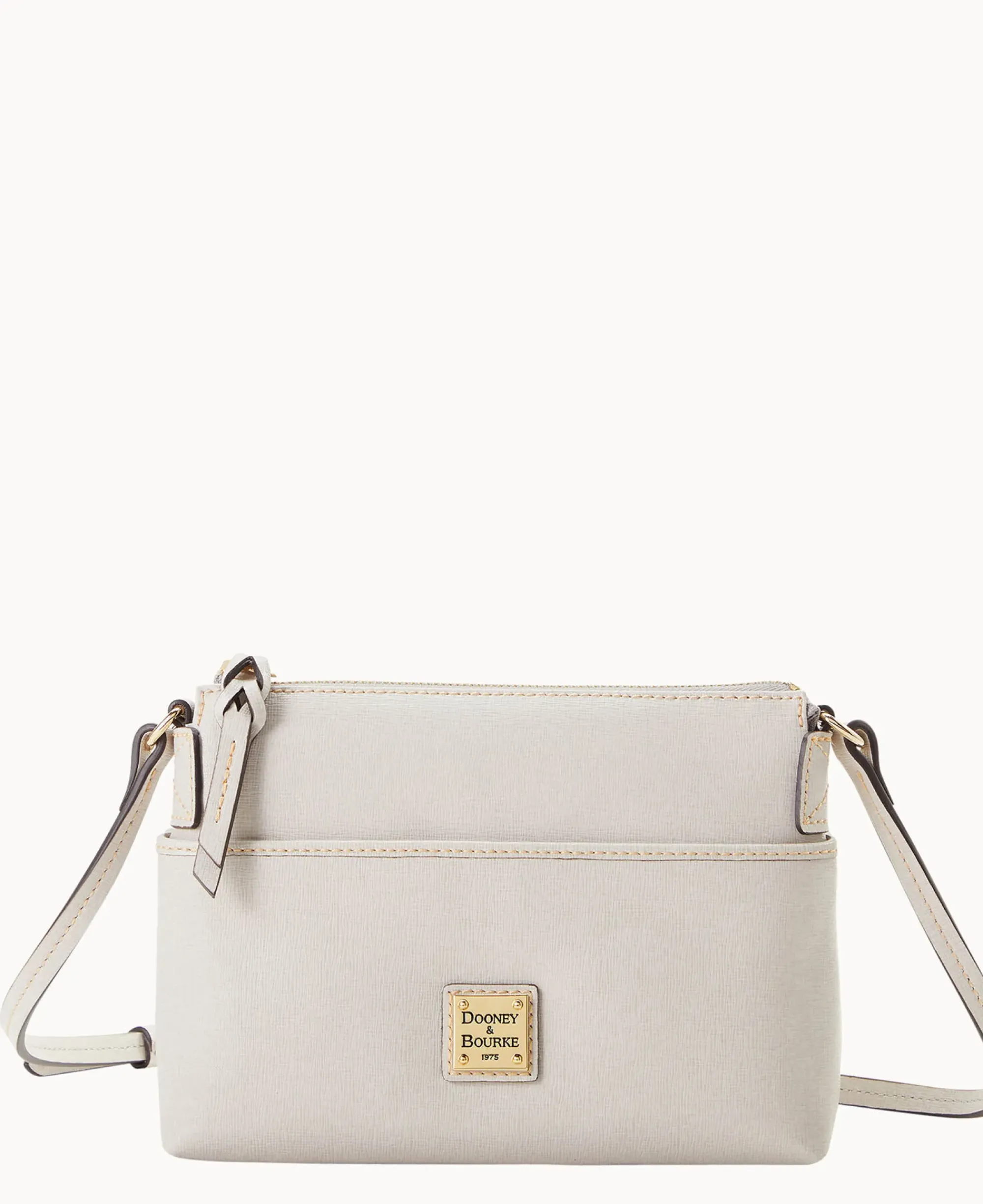 Dooney & Bourke The Saffiano Collection|Textured Leather<Saffiano Katie Crossbody Ecru