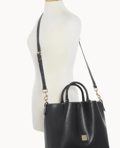 Dooney & Bourke The Saffiano Collection|Textured Leather<Saffiano Large Barlow Black