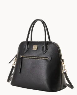 Dooney & Bourke The Saffiano Collection|Textured Leather<Saffiano Large Domed Satchel Black