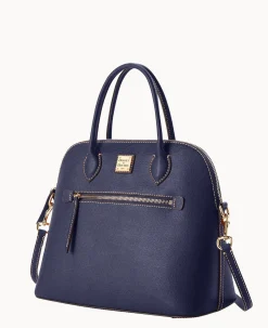 Dooney & Bourke The Saffiano Collection|Textured Leather<Saffiano Large Domed Satchel Marine