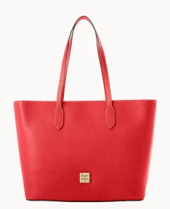 Dooney & Bourke The Saffiano Collection|Textured Leather<Saffiano Large Tote Tomato