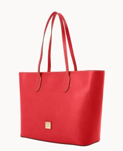 Dooney & Bourke The Saffiano Collection|Textured Leather<Saffiano Large Tote Tomato