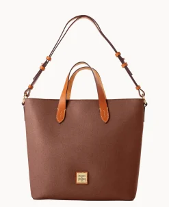Dooney & Bourke The Saffiano Collection|Textured Leather<Saffiano Lilliana with Pouch Amber