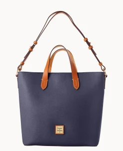 Dooney & Bourke The Saffiano Collection|Textured Leather<Saffiano Lilliana with Pouch Marine