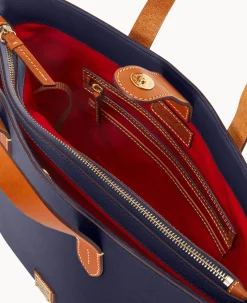 Dooney & Bourke The Saffiano Collection|Textured Leather<Saffiano Lilliana with Pouch Marine