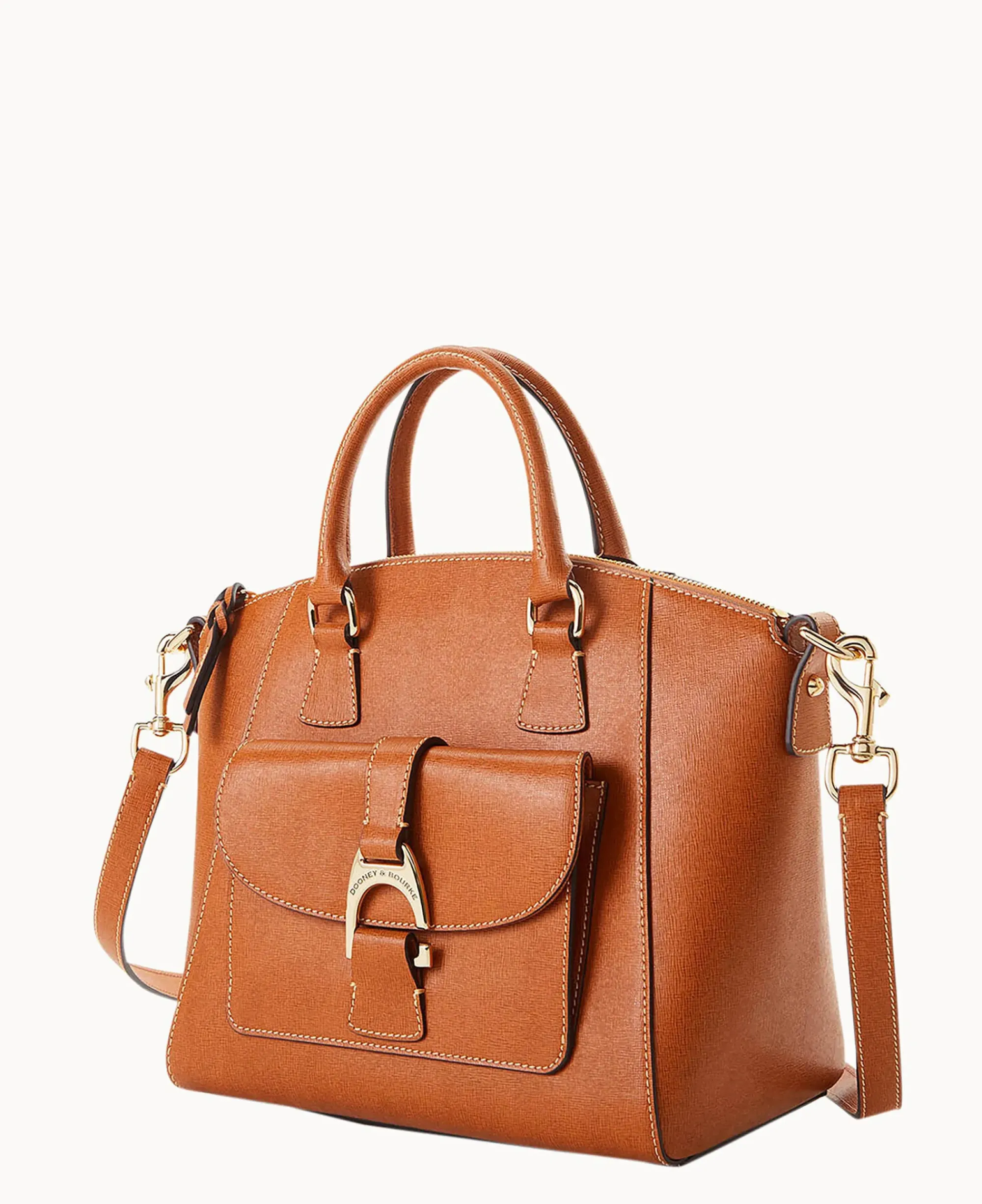 Dooney & Bourke The Saffiano Collection|Textured Leather<Saffiano Naomi Satchel Natural