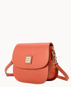 Dooney & Bourke The Saffiano Collection|Textured Leather<Saffiano Saddle Bag Coral