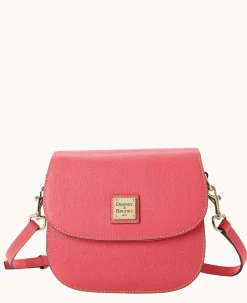 Dooney & Bourke The Saffiano Collection|Textured Leather<Saffiano Saddle Bag Bubble Gum