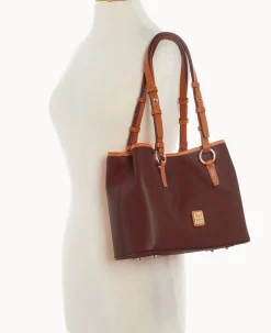 Dooney & Bourke The Saffiano Collection|Textured Leather<Saffiano Small Briana with Pouch Amber