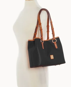 Dooney & Bourke The Saffiano Collection|Textured Leather<Saffiano Small Briana with Pouch Black