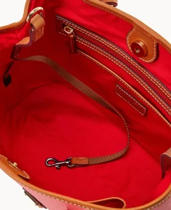 Dooney & Bourke The Saffiano Collection|Textured Leather<Saffiano Small Briana with Pouch Bubble Gum