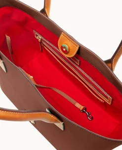 Dooney & Bourke The Saffiano Collection|Textured Leather<Saffiano Small Russel Amber