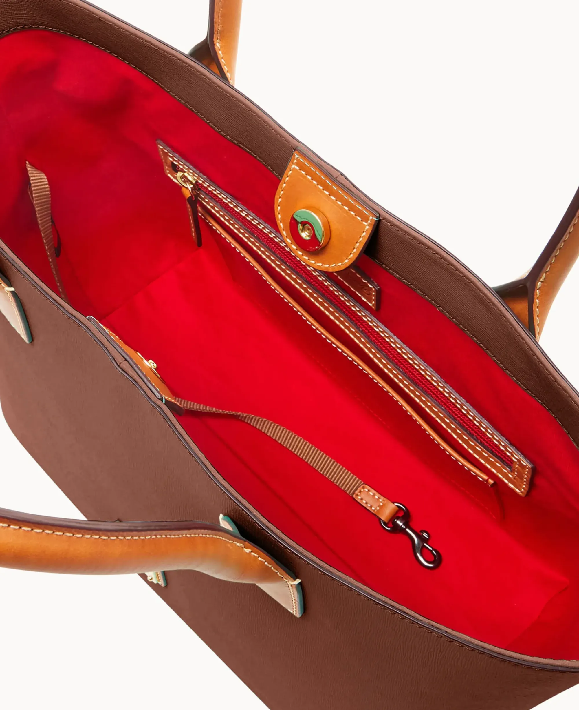 Dooney & Bourke The Saffiano Collection|Textured Leather<Saffiano Small Russel Amber