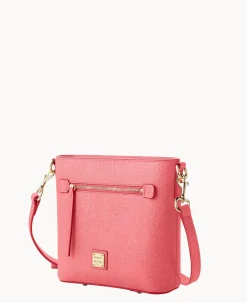 Dooney & Bourke The Saffiano Collection|Textured Leather<Saffiano Small Zip Crossbody Bubble Gum