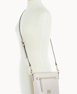 Dooney & Bourke The Saffiano Collection|Textured Leather<Saffiano Small Zip Crossbody Ecru
