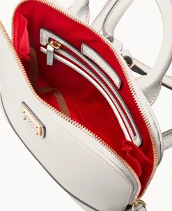Dooney & Bourke The Saffiano Collection|Textured Leather<Saffiano Small Zip Pod Backpack Ecru