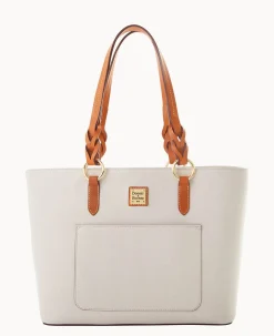 Dooney & Bourke Ready For the Getaway|Textured Leather<Saffiano Tammy Tote Ecru
