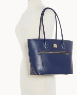 Dooney & Bourke The Saffiano Collection|Textured Leather<Saffiano Tote Marine