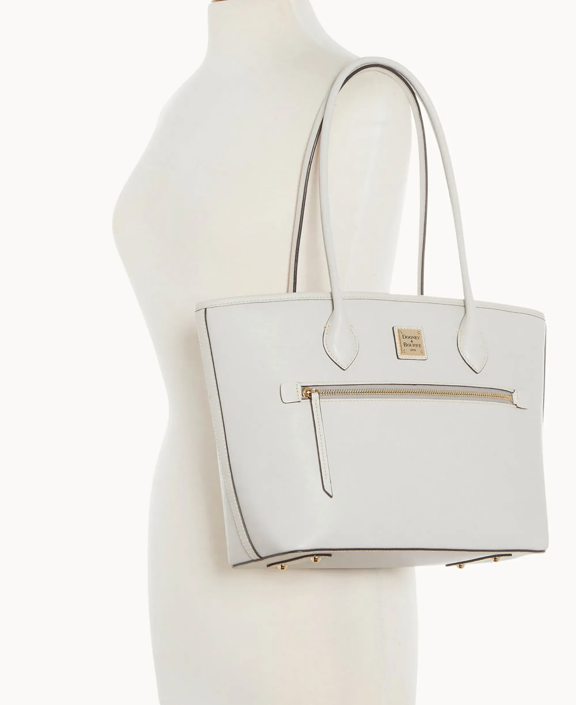 Dooney & Bourke The Saffiano Collection|Textured Leather<Saffiano Tote Ecru
