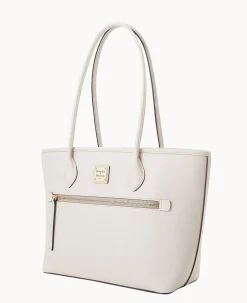 Dooney & Bourke The Saffiano Collection|Textured Leather<Saffiano Tote Ecru