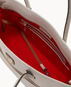 Dooney & Bourke The Saffiano Collection|Textured Leather<Saffiano Tote Ecru