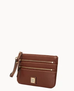 Dooney & Bourke The Saffiano Collection|Grab and Go<Saffiano Triple Zip Wristlet Amber