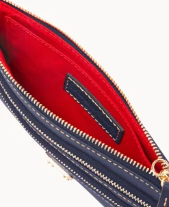 Dooney & Bourke The Saffiano Collection|Grab and Go<Saffiano Triple Zip Wristlet Marine