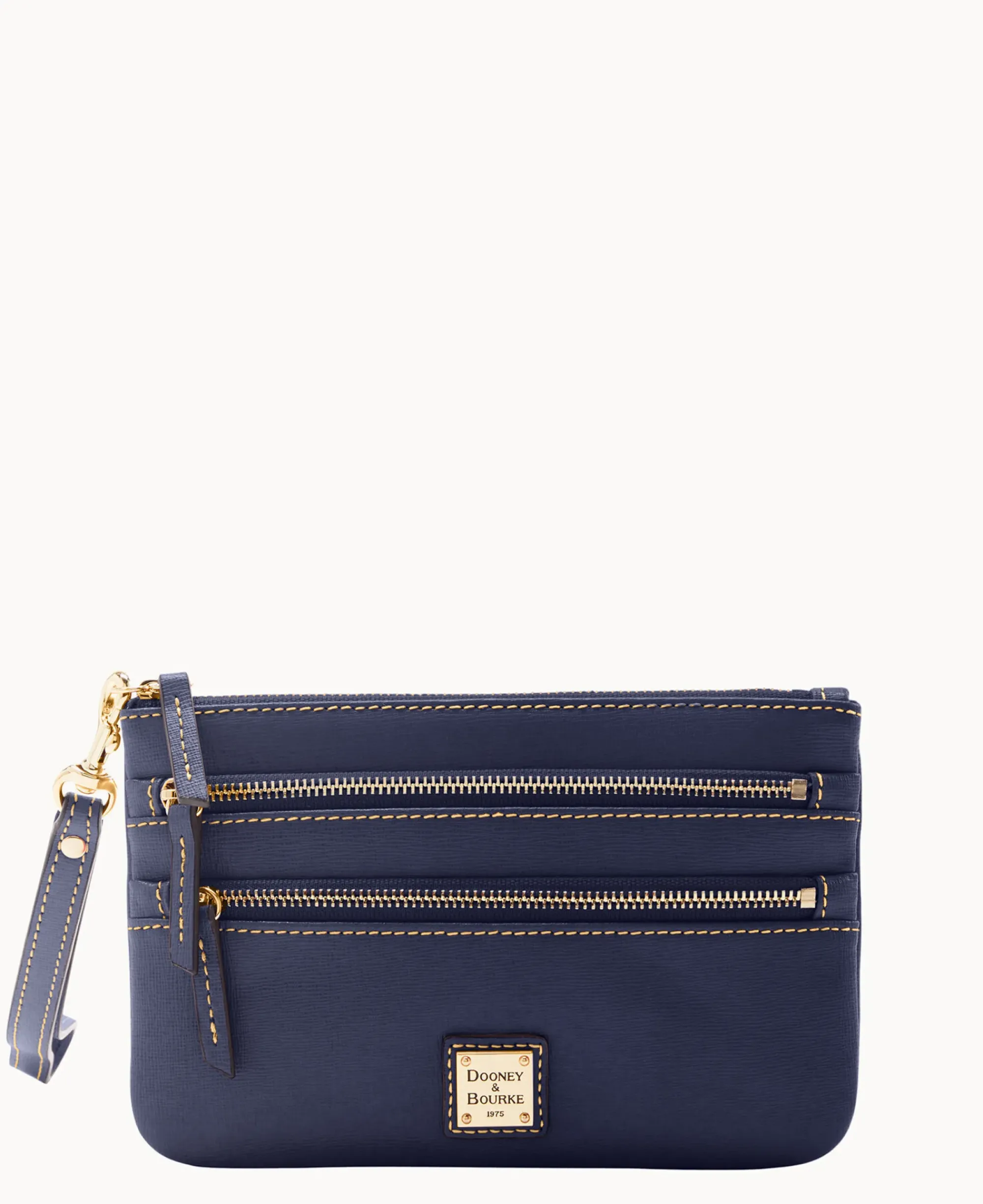 Dooney & Bourke The Saffiano Collection|Grab and Go<Saffiano Triple Zip Wristlet Marine