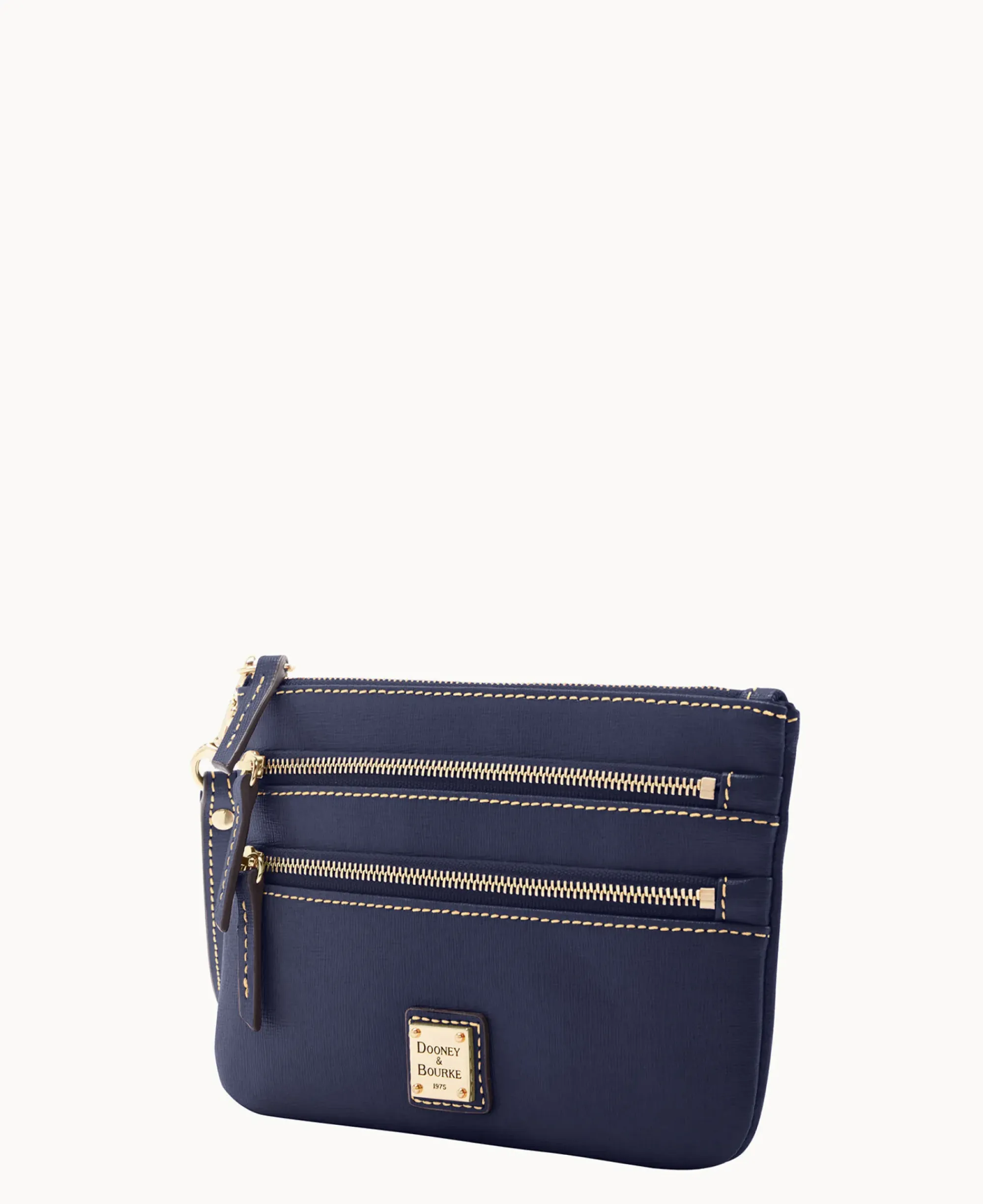 Dooney & Bourke The Saffiano Collection|Grab and Go<Saffiano Triple Zip Wristlet Marine