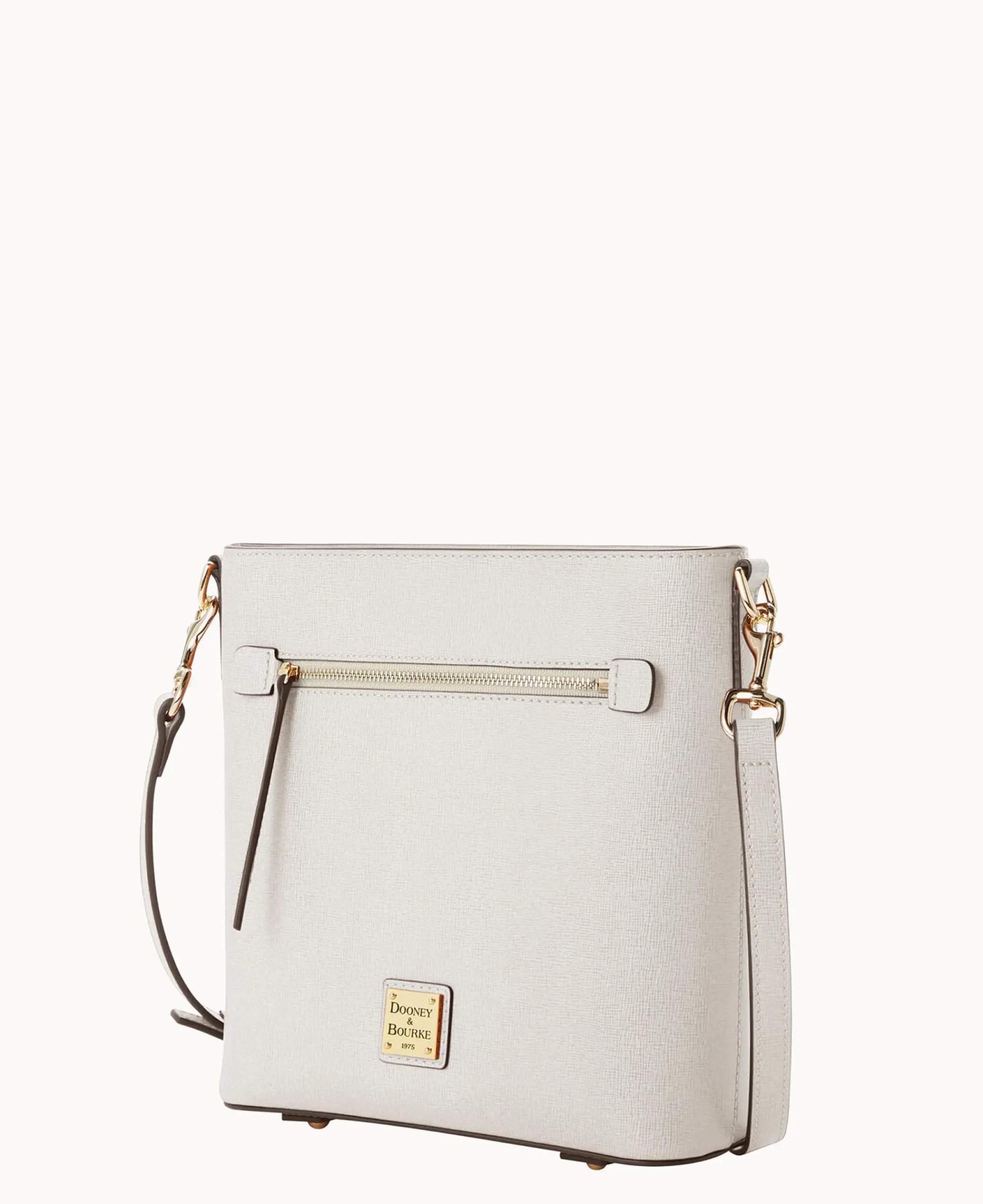 Dooney & Bourke The Saffiano Collection|Textured Leather<Saffiano Zip Crossbody Ecru