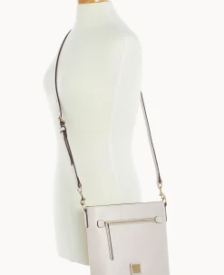 Dooney & Bourke The Saffiano Collection|Textured Leather<Saffiano Zip Crossbody Ecru