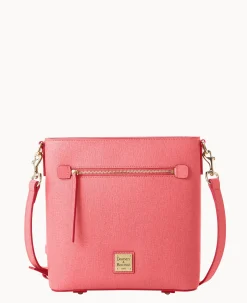 Dooney & Bourke The Saffiano Collection|Textured Leather<Saffiano Zip Crossbody Bubble Gum