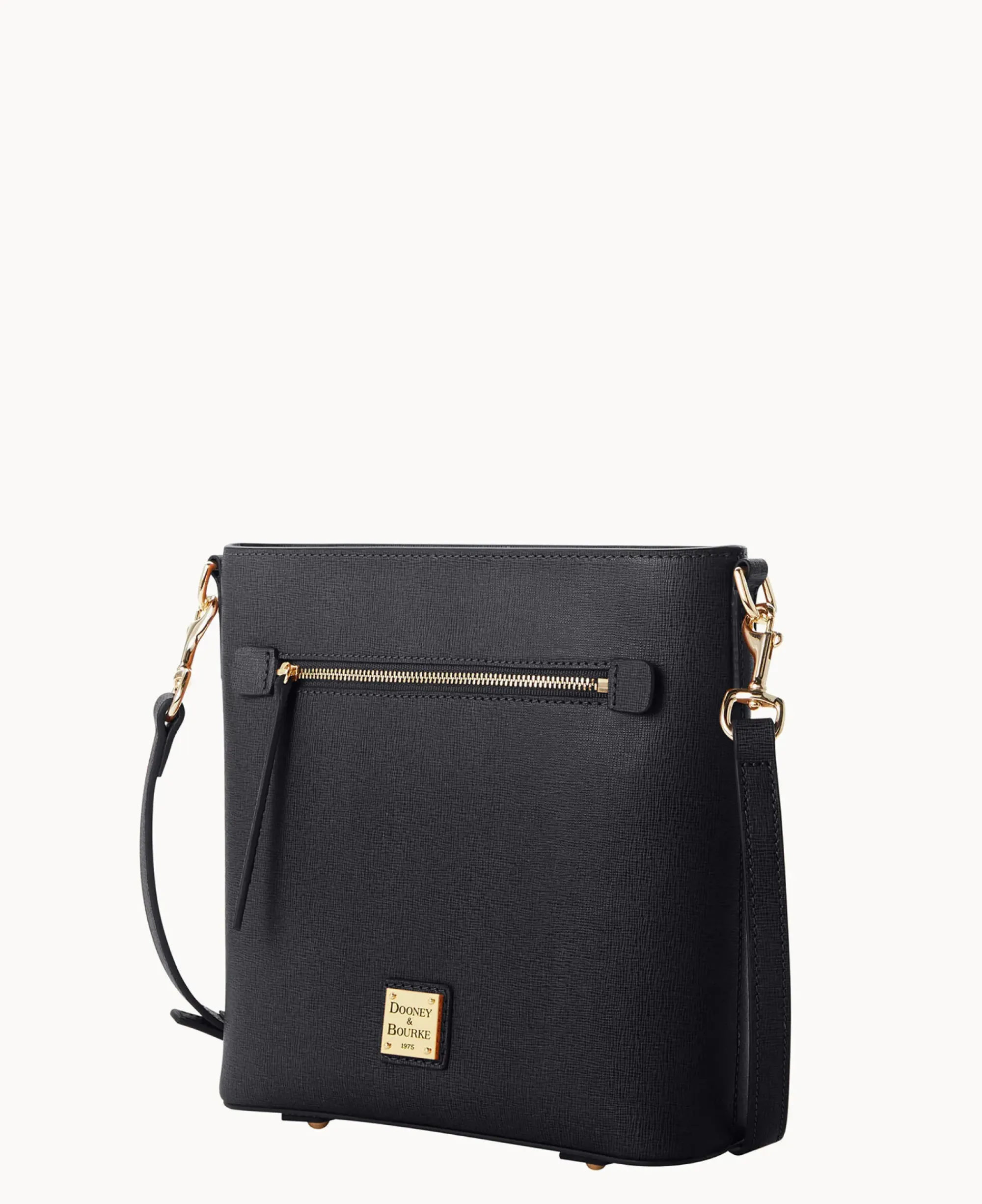 Dooney & Bourke The Saffiano Collection|Textured Leather<Saffiano Zip Crossbody Black